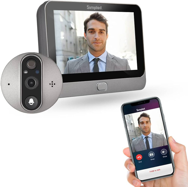 چشمی درب مانیتور دار مدل c4-wifi