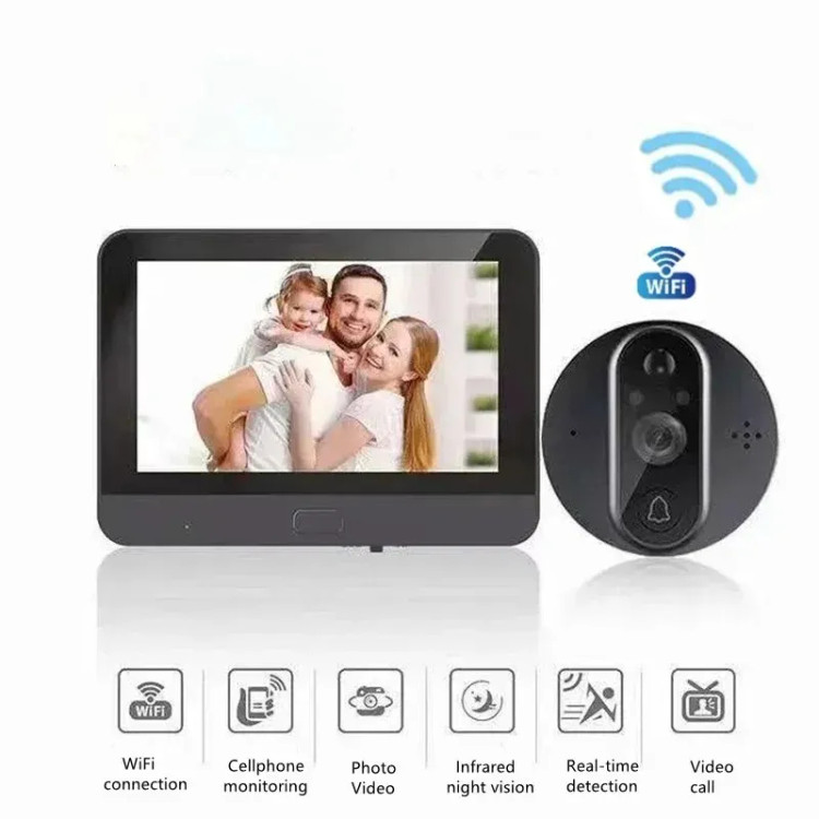 چشمی درب مانیتور دار مدل c4-wifi